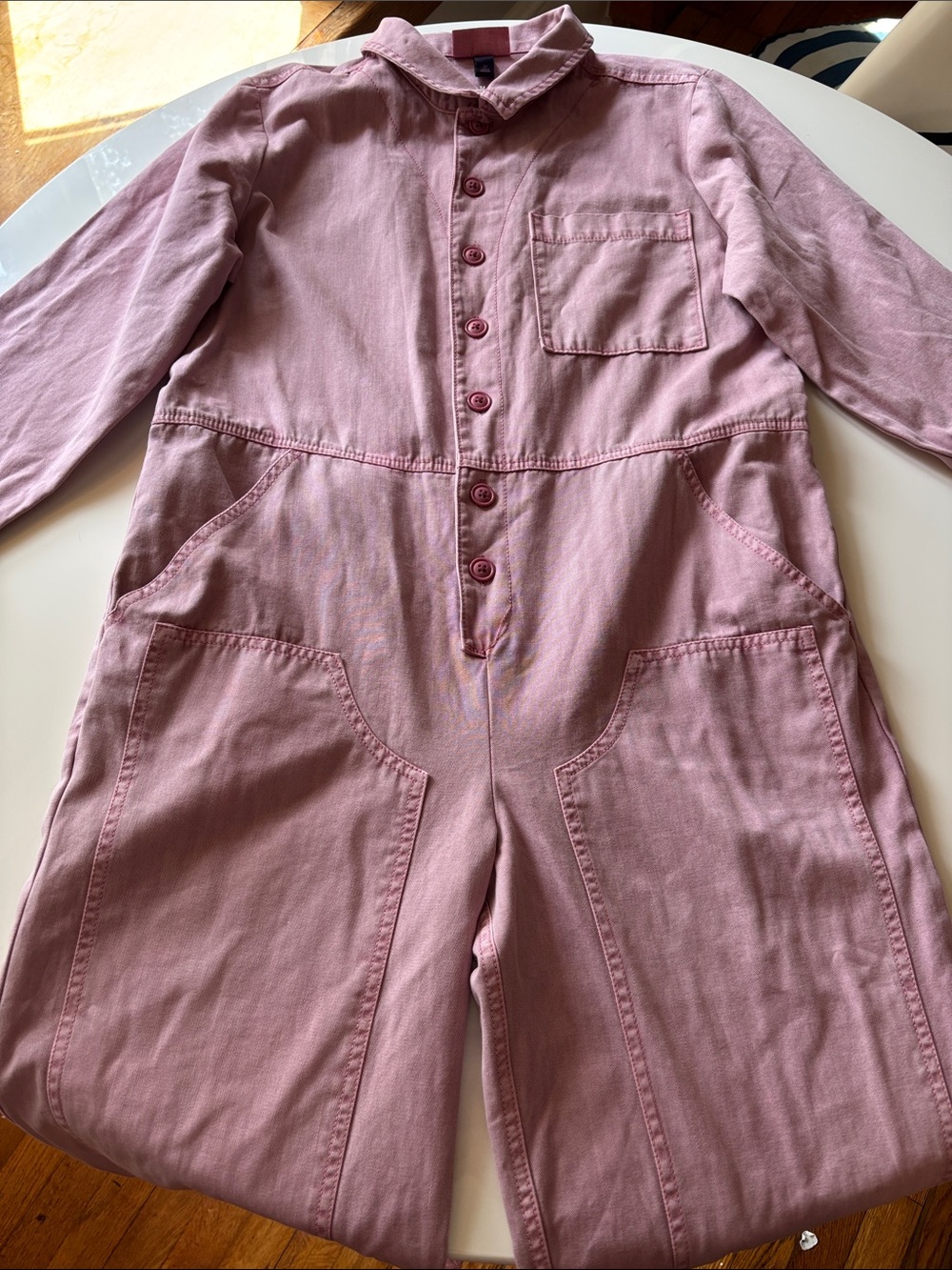 Universal Thread Dusty Rose Button-Front Utility Jumpsuit